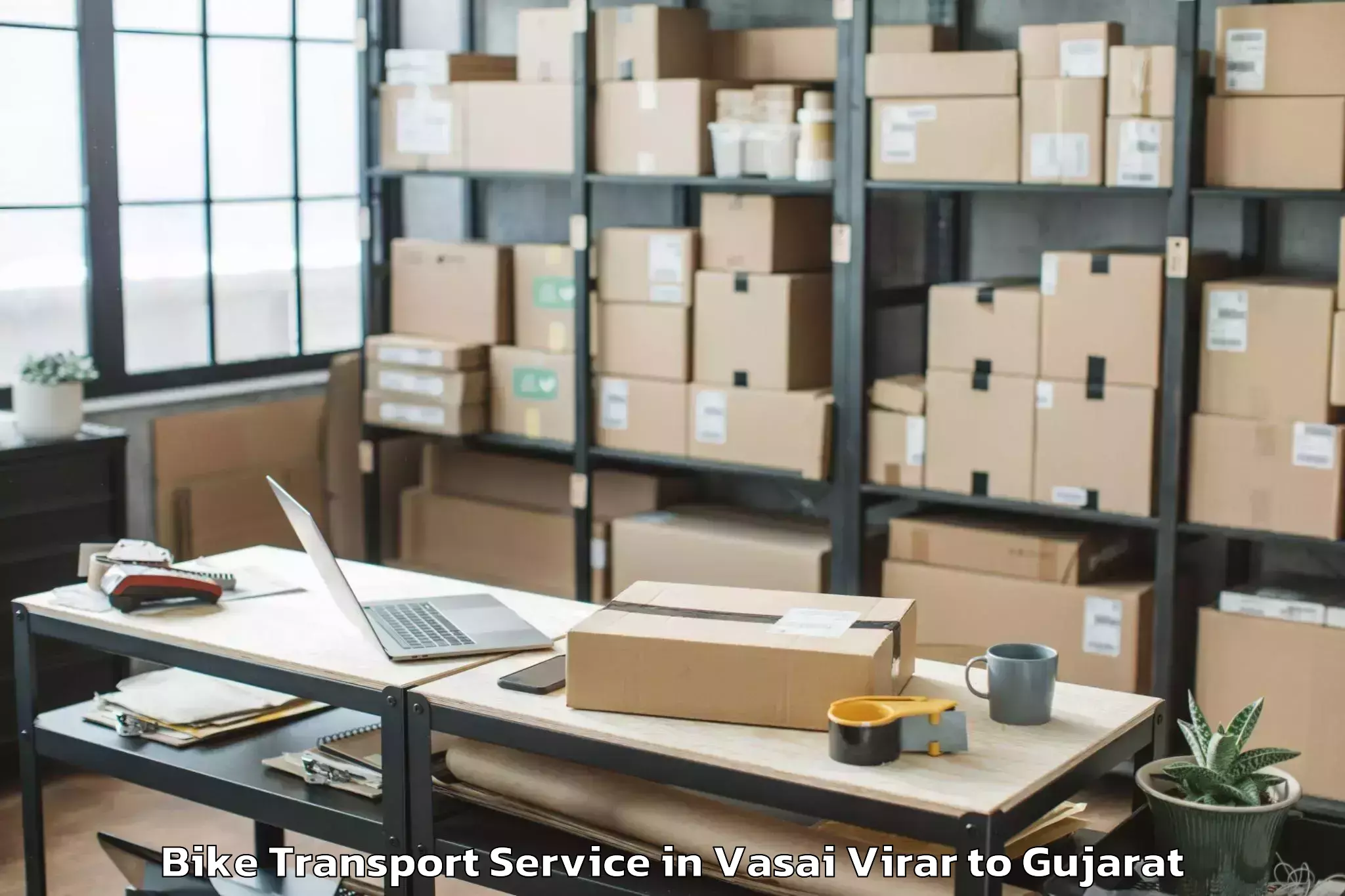 Hassle-Free Vasai Virar to Upleta Bike Transport